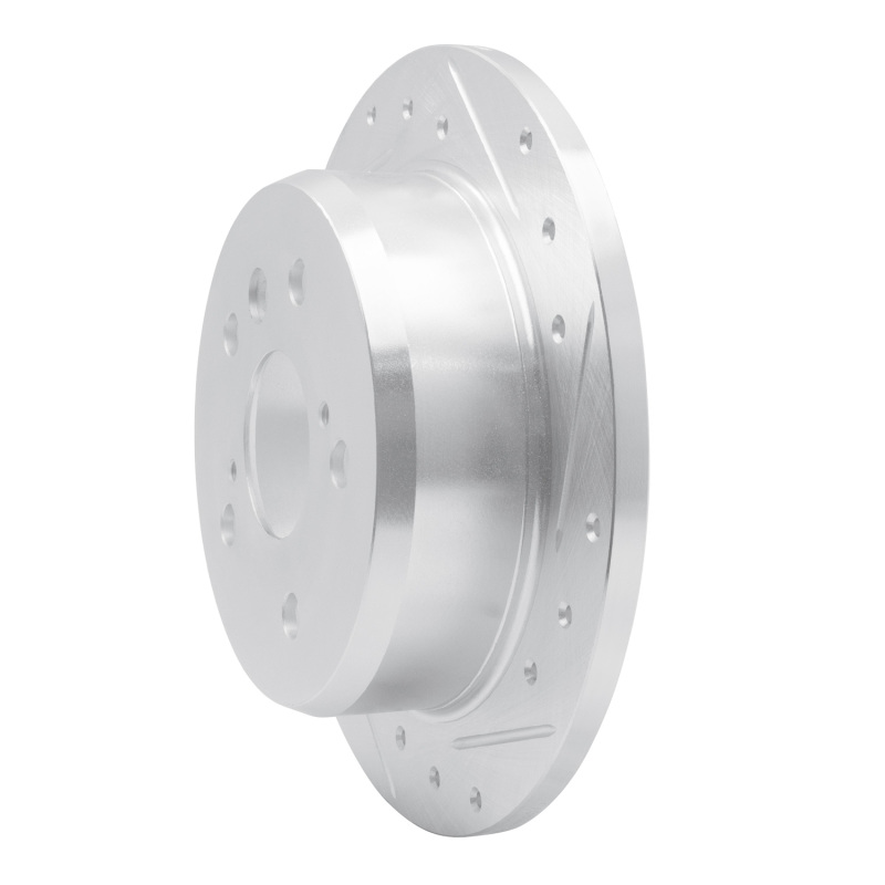 Lexus ES330 Brake Rotor (1) - Rear Right - R1 Concepts - Drilled & Slotted - Silver - `02-`08